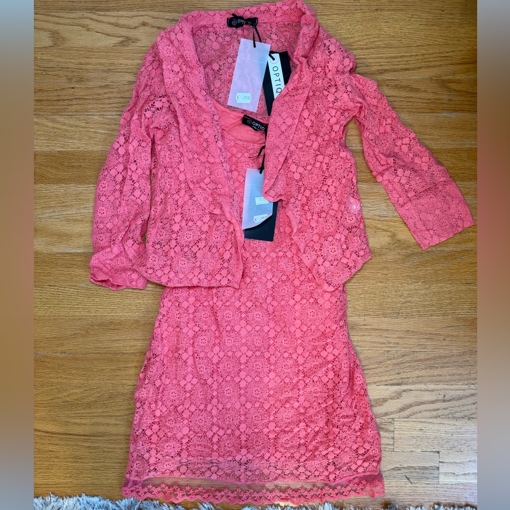 Optique Dress With Cardigan From Italy